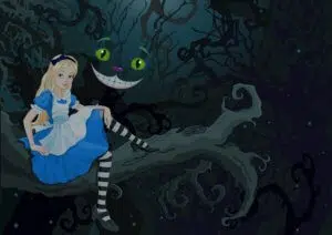 Alice and the Cheshire cat